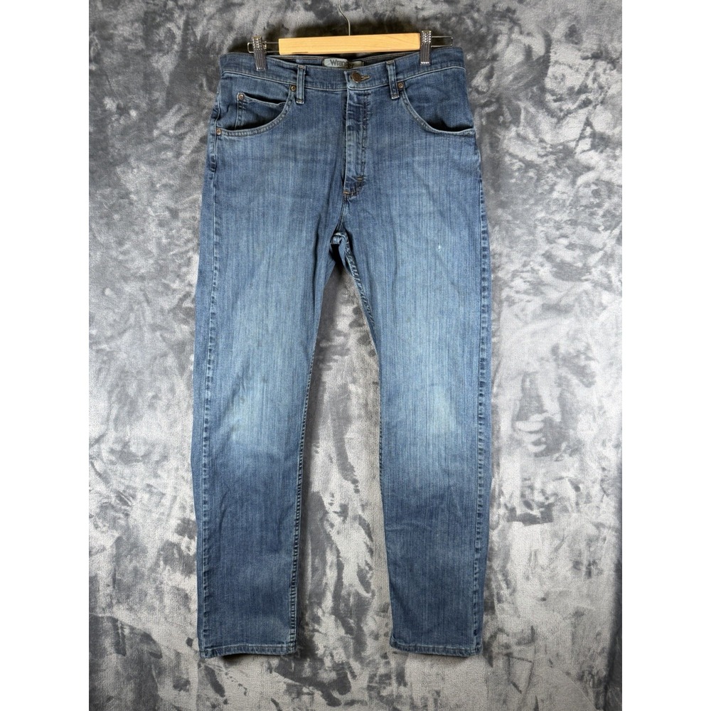 Wrangler Authentics Flex Jeans 32x34 Blue Denim Regular Straight Leg Mexico